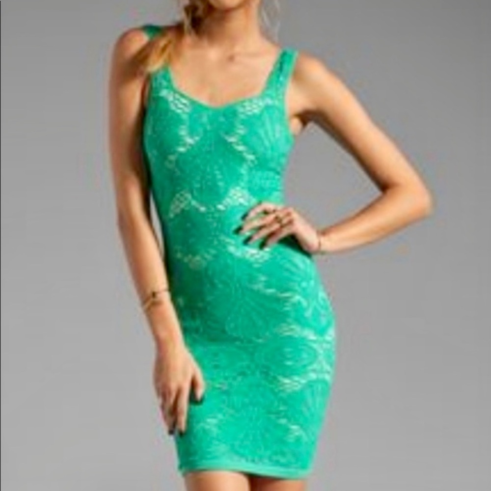 Free People Green Bodycon Dress
